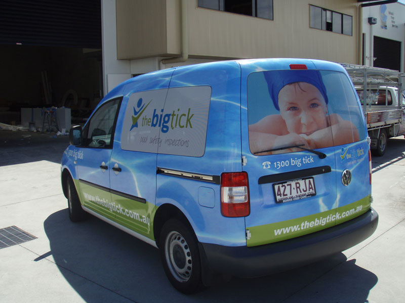 Full vehicle wrap including one way vision