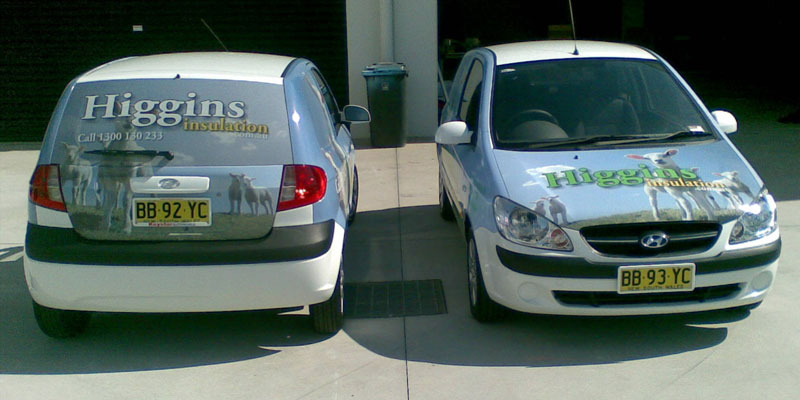Full vehicle wrap, back and front including one way vision