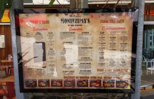 menu sign