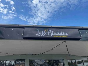 Above awning sign