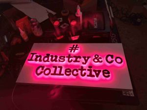 halo lit LED letters