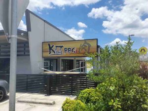 Above awning sign