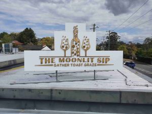 Above awning sign