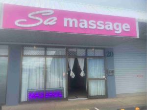 Above awning sign