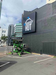 Above awning sign